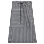 Mercer Culinary M63207RSD Metro Edge Rogue Navy & White Railroad Stripe 80/20 Cotton/Poly Bistro Apron with 3 Pockets - 25 1/2 Mercer Culinary M63207RSD Metro Edge Rogue Navy & White Railroad Stripe 80/20 Cotton/Poly Bistro Apron with 3 Pockets - 25 1/2