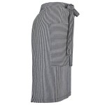 Mercer Culinary M63207RSD Metro Edge Rogue Navy & White Railroad Stripe 80/20 Cotton/Poly Bistro Apron with 3 Pockets - 25 1/2 Mercer Culinary M63207RSD Metro Edge Rogue Navy & White Railroad Stripe 80/20 Cotton/Poly Bistro Apron with 3 Pockets - 25 1/2