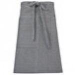 Mercer Culinary M63207RSD Metro Edge Rogue Navy & White Railroad Stripe 80/20 Cotton/Poly Bistro Apron with 3 Pockets - 25 1/2 Mercer Culinary M63207RSD Metro Edge Rogue Navy & White Railroad Stripe 80/20 Cotton/Poly Bistro Apron with 3 Pockets - 25 1/2