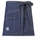 Mercer Culinary M63207RSD Metro Edge Rogue Navy & White Railroad Stripe 80/20 Cotton/Poly Bistro Apron with 3 Pockets - 25 1/2 Mercer Culinary M63207RSD Metro Edge Rogue Navy & White Railroad Stripe 80/20 Cotton/Poly Bistro Apron with 3 Pockets - 25 1/2