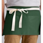 Choice Hunter Green Waist Apron with Natural Webbing and 3 Pockets - 12