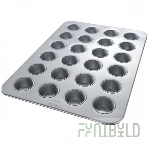 Chicago Metallic 45605 24 Cup 3.8 oz. Glazed Aluminized Steel Muffin / Cupcake Pan - 17 7/8