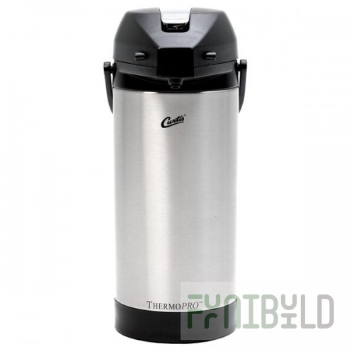 Curtis ThermoPro 3.8 Liter Stainless Steel Lined Airpot with Lever TLXA0101S000 - 6/Case