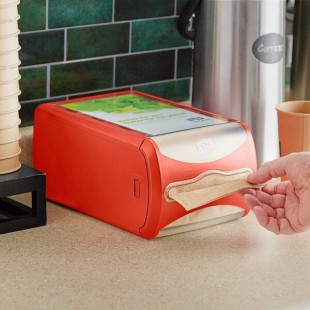Tork Xpressnap 6436000 Red Countertop Interfold Napkin Dispenser N4 Tork Xpressnap 6436000 Red Countertop Interfold Napkin Dispenser N4