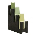Cal-Mil Brooklyn Black Wood 3-Tier Cup / Lid Organizer 23434-13 Cal-Mil Brooklyn Black Wood 3-Tier Cup / Lid Organizer 23434-13