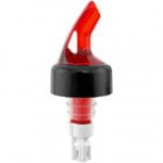 Franmara Bar-Pro 2 oz. Red Spout / White Tail Measured Liquor Pourer with Collar 8759 BU - 12/Pack Franmara Bar-Pro 2 oz. Red Spout / White Tail Measured Liquor Pourer with Collar 8759 BU - 12/Pack