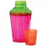 GET SH-176-1-CL Cheers 20 oz. Clear Customizable SAN Plastic Screw Top 3-Piece Cobbler Cocktail Shaker GET SH-176-1-CL Cheers 20 oz. Clear Customizable SAN Plastic Screw Top 3-Piece Cobbler Cocktail Shaker