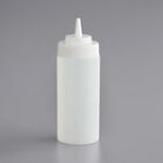 Choice 16 oz. Red Wide Mouth Squeeze Bottle - 6/Pack