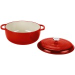 Lodge EC7D43 7.5 Qt. Island Spice Red Enameled Cast Iron Dutch Oven Lodge EC7D43 7.5 Qt. Island Spice Red Enameled Cast Iron Dutch Oven