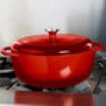 Lodge EC7D43 7.5 Qt. Island Spice Red Enameled Cast Iron Dutch Oven Lodge EC7D43 7.5 Qt. Island Spice Red Enameled Cast Iron Dutch Oven