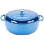 Lodge EC7D43 7.5 Qt. Island Spice Red Enameled Cast Iron Dutch Oven Lodge EC7D43 7.5 Qt. Island Spice Red Enameled Cast Iron Dutch Oven