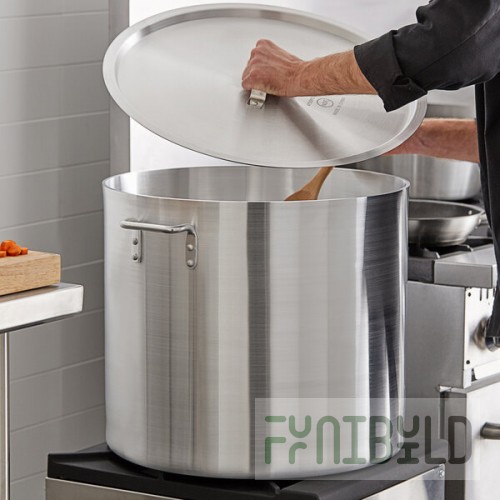 Choice 100 Qt. Heavy Weight Aluminum Stock Pot with Cover