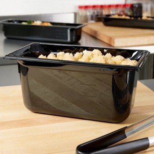 Vollrath 9036420 Super Pan® 1/3 Size Black High Heat Plastic Food Pan - 6 Vollrath 9036420 Super Pan® 1/3 Size Black High Heat Plastic Food Pan - 6