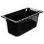 Vollrath 9036420 Super Pan® 1/3 Size Black High Heat Plastic Food Pan - 6
