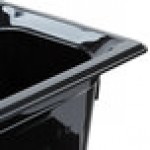 Vollrath 9036420 Super Pan® 1/3 Size Black High Heat Plastic Food Pan - 6
