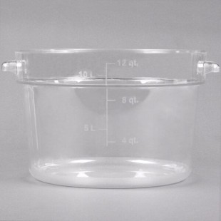 Carlisle 12 Qt. Clear Round Polycarbonate Food Storage Container Carlisle 12 Qt. Clear Round Polycarbonate Food Storage Container