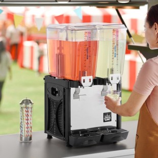 Carnival King RBD5G2 Double 5 Gallon Bowl Refrigerated Beverage Dispenser - 120V