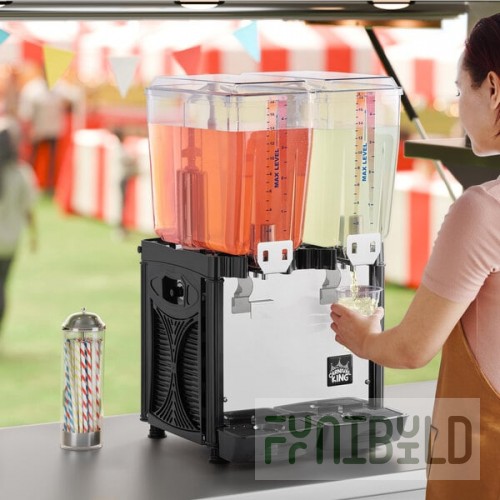 Carnival King RBD5G2 Double 5 Gallon Bowl Refrigerated Beverage Dispenser - 120V