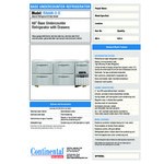 Continental Refrigerator RA68N-U-D 68