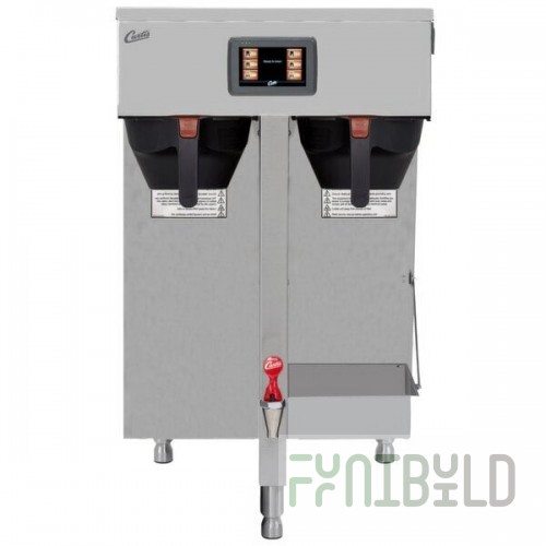 Scratch and Dent Curtis G4TP2T10A3500 G4 ThermoPro Twin 1.5 Gallon Coffee Brewer with Shelf - 220V