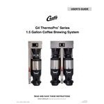 Scratch and Dent Curtis G4TP2T10A3500 G4 ThermoPro Twin 1.5 Gallon Coffee Brewer with Shelf - 220V Scratch and Dent Curtis G4TP2T10A3500 G4 ThermoPro Twin 1.5 Gallon Coffee Brewer with Shelf - 220V