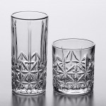 Acopa Gardenia Rocks / Old Fashioned and Highball Glass Set - 24/Set