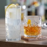 Acopa Gardenia Rocks / Old Fashioned and Highball Glass Set - 24/Set