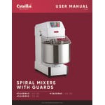Estella SM50 50 Qt. / 70 lb. Two-Speed Spiral Dough Mixer - 220V, 4 HP
