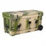 CaterGator CG100CAMW Camouflage 110 Qt. Mobile Rotomolded Outdoor Cooler / Ice Chest