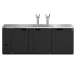 Hoshizaki DD95 Black Double Tap Kegerator Beer Dispenser - (5) 1/2 Keg Capacity