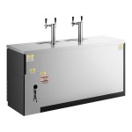 Beverage-Air DD72HC-1-B (2) Double Tap Kegerator Beer Dispenser - Black, (3) 1/2 Keg Capacity