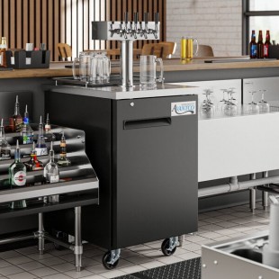 Avantco UDD-1-HC Four Tap Kegerator Beer Dispenser - Black, (1) 1/2 Keg Capacity