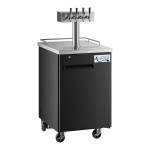 Avantco UDD-1-HC Four Tap Kegerator Beer Dispenser - Black, (1) 1/2 Keg Capacity Avantco UDD-1-HC Four Tap Kegerator Beer Dispenser - Black, (1) 1/2 Keg Capacity