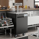 Avantco UDD-1-HC Four Tap Kegerator Beer Dispenser - Black, (1) 1/2 Keg Capacity Avantco UDD-1-HC Four Tap Kegerator Beer Dispenser - Black, (1) 1/2 Keg Capacity