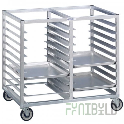 Channel 421A3 20 Pan Bottom Load Double Aluminum Bun / Sheet Pan Rack - Assembled