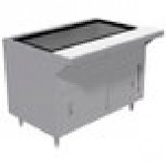 Advance Tabco HDCPU-2-DR Stainless Steel Heavy-Duty Ice-Cooled Table with Enclosed Base and Sliding Doors
