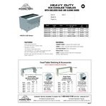 Advance Tabco HDCPU-2-DR Stainless Steel Heavy-Duty Ice-Cooled Table with Enclosed Base and Sliding Doors
