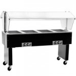 Eagle Group BPDHT3 Deluxe Service Mates Three Pan Open Well Portable Hot Food Buffet Table with Open Base - 240V, 3 Phase
