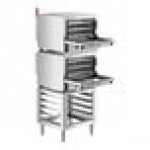 Cooking Performance Group COH-T3-A Double Stacked Electric Thermostatic 3 Tray Half Size Convection Oven with Moisture Injection and Stand - 120V Cooking Performance Group COH-T3-A Double Stacked Electric Thermostatic 3 Tray Half Size Convection Oven with Moisture Injection and Stand - 120V