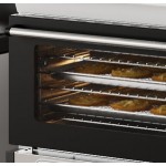 Cooking Performance Group COH-T3-A Double Stacked Electric Thermostatic 3 Tray Half Size Convection Oven with Moisture Injection and Stand - 120V Cooking Performance Group COH-T3-A Double Stacked Electric Thermostatic 3 Tray Half Size Convection Oven with Moisture Injection and Stand - 120V