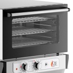 Cooking Performance Group COH-T3-A Double Stacked Electric Thermostatic 3 Tray Half Size Convection Oven with Moisture Injection and Stand - 120V Cooking Performance Group COH-T3-A Double Stacked Electric Thermostatic 3 Tray Half Size Convection Oven with Moisture Injection and Stand - 120V
