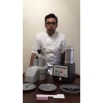 Robot Coupe R301 Combination Food Processor with 4 Qt. / 3.7 Liter Gray Bowl, Continuous Feed & 2 Discs - 1 1/2 hp