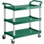 Choice Black Utility / Bussing Cart with Three Shelves - 42 Choice Black Utility / Bussing Cart with Three Shelves - 42