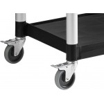 Choice Black Utility / Bussing Cart with Three Shelves - 42 Choice Black Utility / Bussing Cart with Three Shelves - 42