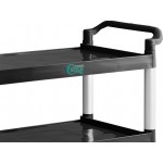 Choice Black Utility / Bussing Cart with Three Shelves - 42 Choice Black Utility / Bussing Cart with Three Shelves - 42