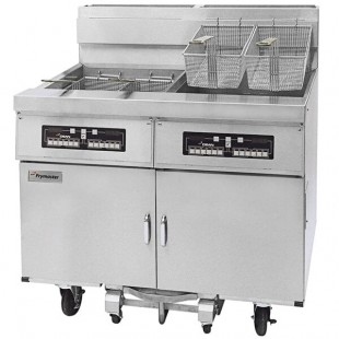 Dean by Frymaster SCFD260G Natural Gas Decathlon Gas Floor Fryer with (2) 75 lb. Frypots, Thermatron Controls, and Built-In Filtration - 300,000 BTU Dean by Frymaster SCFD260G Natural Gas Decathlon Gas Floor Fryer with (2) 75 lb. Frypots, Thermatron Controls, and Built-In Filtration - 300,000 BTU
