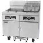 Dean by Frymaster SCFD260G Natural Gas Decathlon Gas Floor Fryer with (2) 75 lb. Frypots, Thermatron Controls, and Built-In Filtration - 300,000 BTU Dean by Frymaster SCFD260G Natural Gas Decathlon Gas Floor Fryer with (2) 75 lb. Frypots, Thermatron Controls, and Built-In Filtration - 300,000 BTU