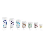EcoChoice 24 oz. Leaf Print Compostable Paper Hot Cup and PLA Lid - 50/Case