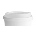 EcoChoice 24 oz. Leaf Print Compostable Paper Hot Cup and PLA Lid - 50/Case
