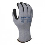 Armor Guys Basetek 02-025-L Blue A6 HDPE Gloves with Black HCT Microfoam Nitrile Palm Coating - Large